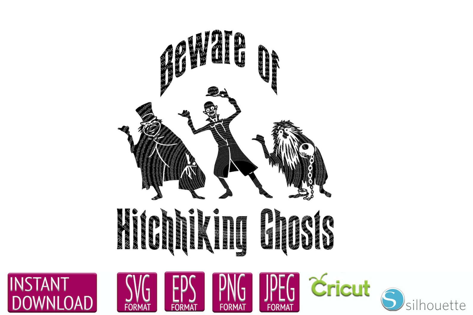 Hitchhiking Ghosts Disney SVG DXF Png Vector Cut File Cricut | Etsy