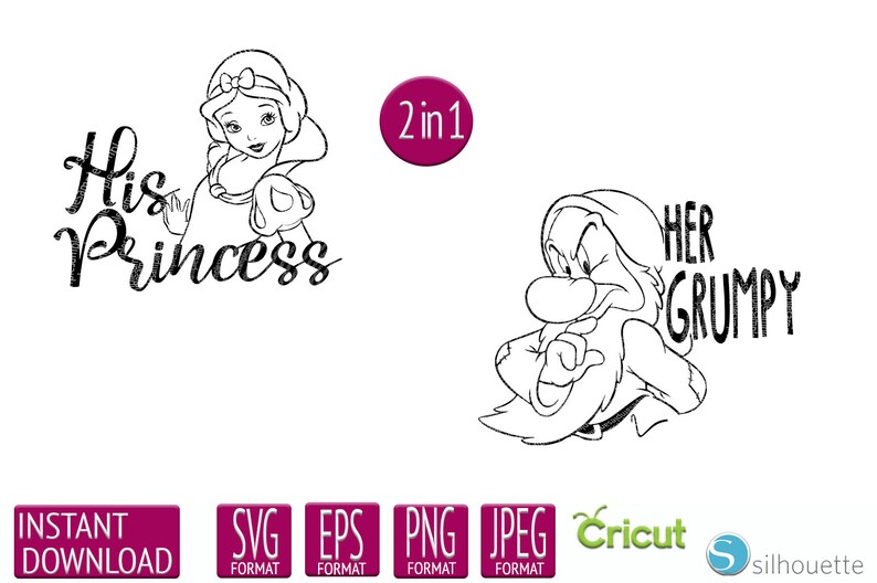 Download Disney SVG Couple SVG Snow White Grumpy Svg Snow White SVG ...