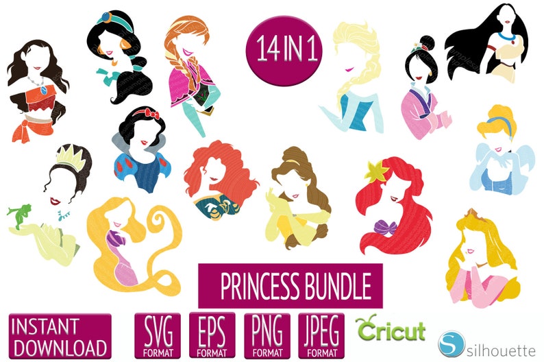 Download Disney Princess Svg Cinderella Little Mermaid Ariel bundle ...