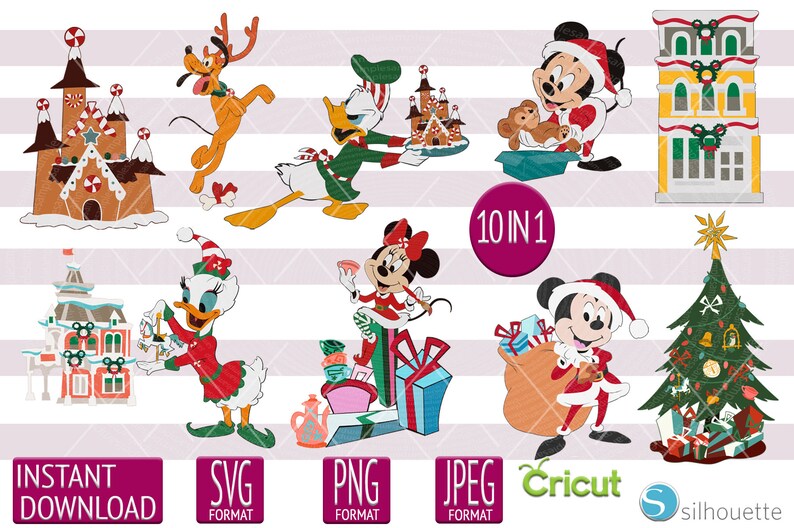 Disney Navidad SVG Paquete Mickey Navidad SVG Minnie | Etsy
