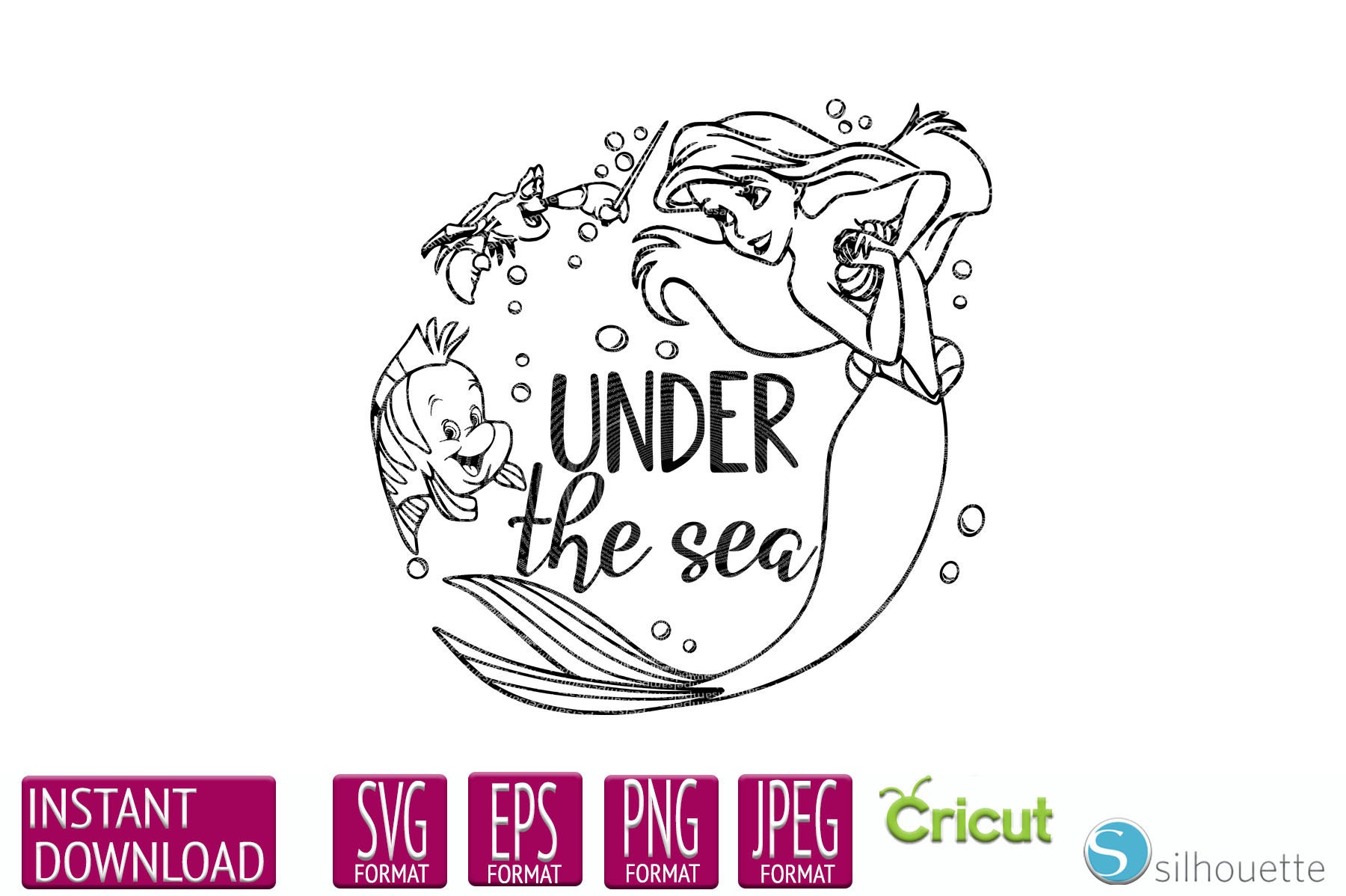 The Little Mermaid Svg Little Mermaid Svg disney svg Walt Etsy