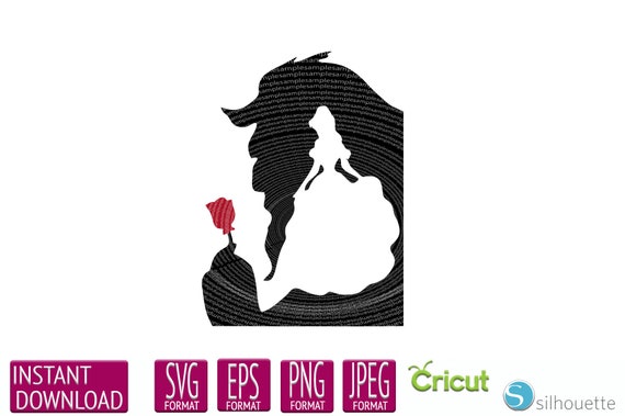 Beauty And The Beast Svg For Cricut Silhouette Beauty And Etsy