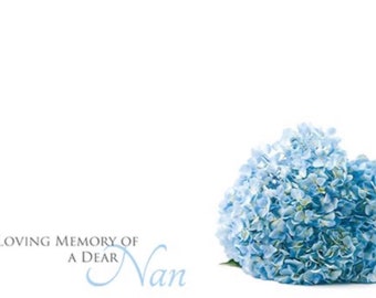 ShredAstic NAN In Loving Memory of a dear Nan Large Florist Funeral Memorial Message Cards with cello seal bag 9.5 x 12cm