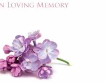 ShredAstic In Loving Memory Large Florist Funeral Memorial Message Cards with cello seal bag 9.5 x 12cm