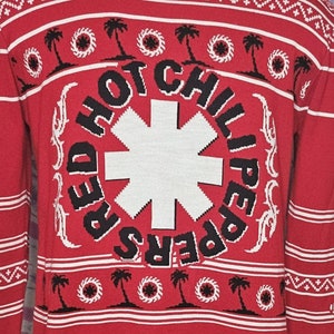 Red hot chili peppers christmas sweater on sale
