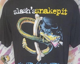 VINTAGE Slash's Snakepit 1995 XL It's Five O'Clock Somewhere Concert T Shirt