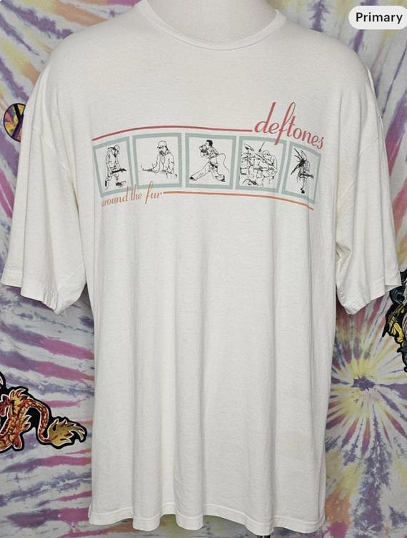 Buy VINTAGE Deftones Around the Fur 1998 XXL T Shirt GIANT Online