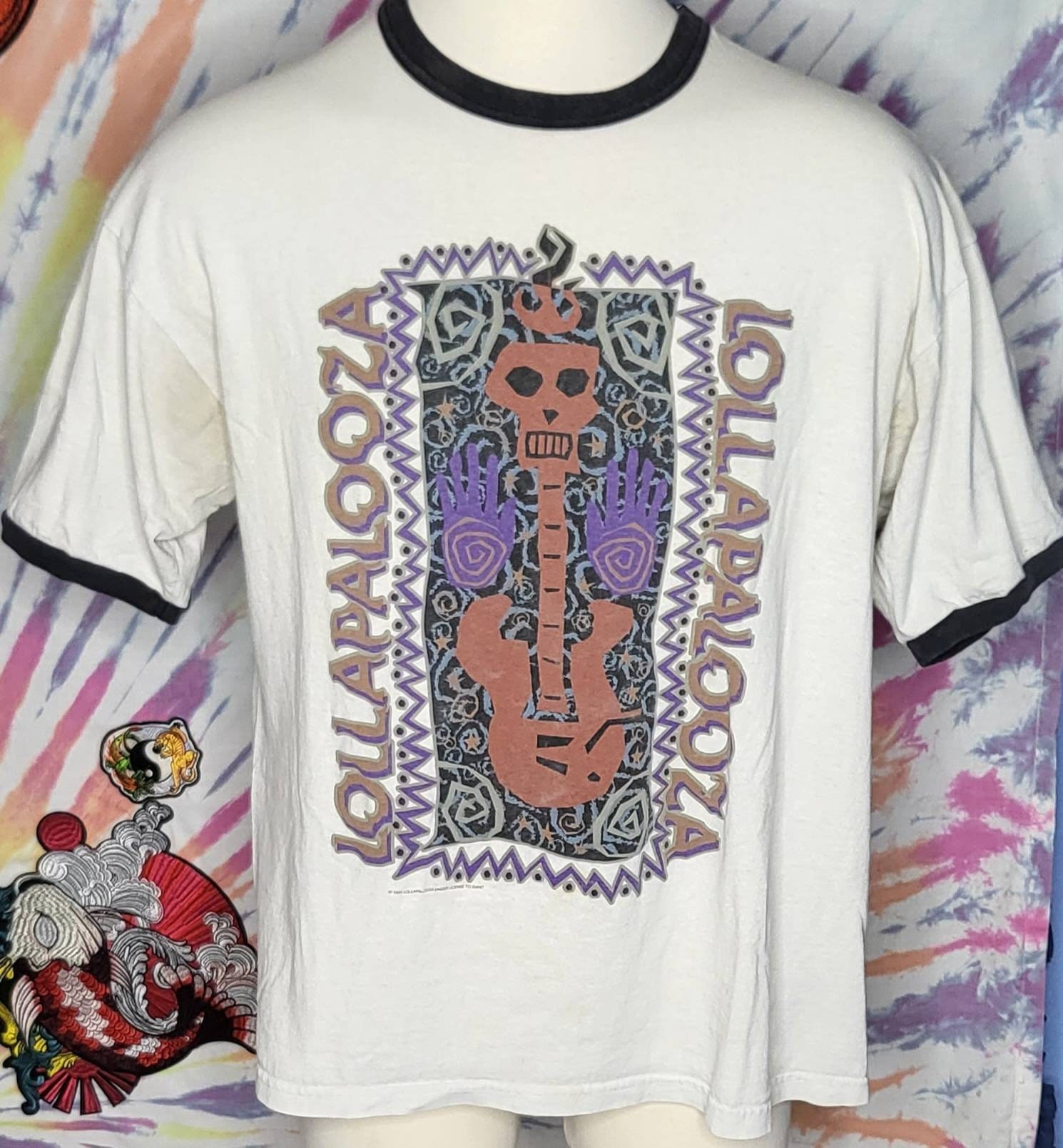 VINTAGE Lollapalooza '95 XL Concert Tour T Shirt GIANT 1995