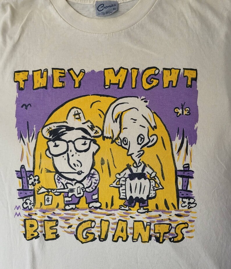 Sales VTG They Might Be Giants XL Ambassador of Love Concert Tour T Shirt CRONIES 1990