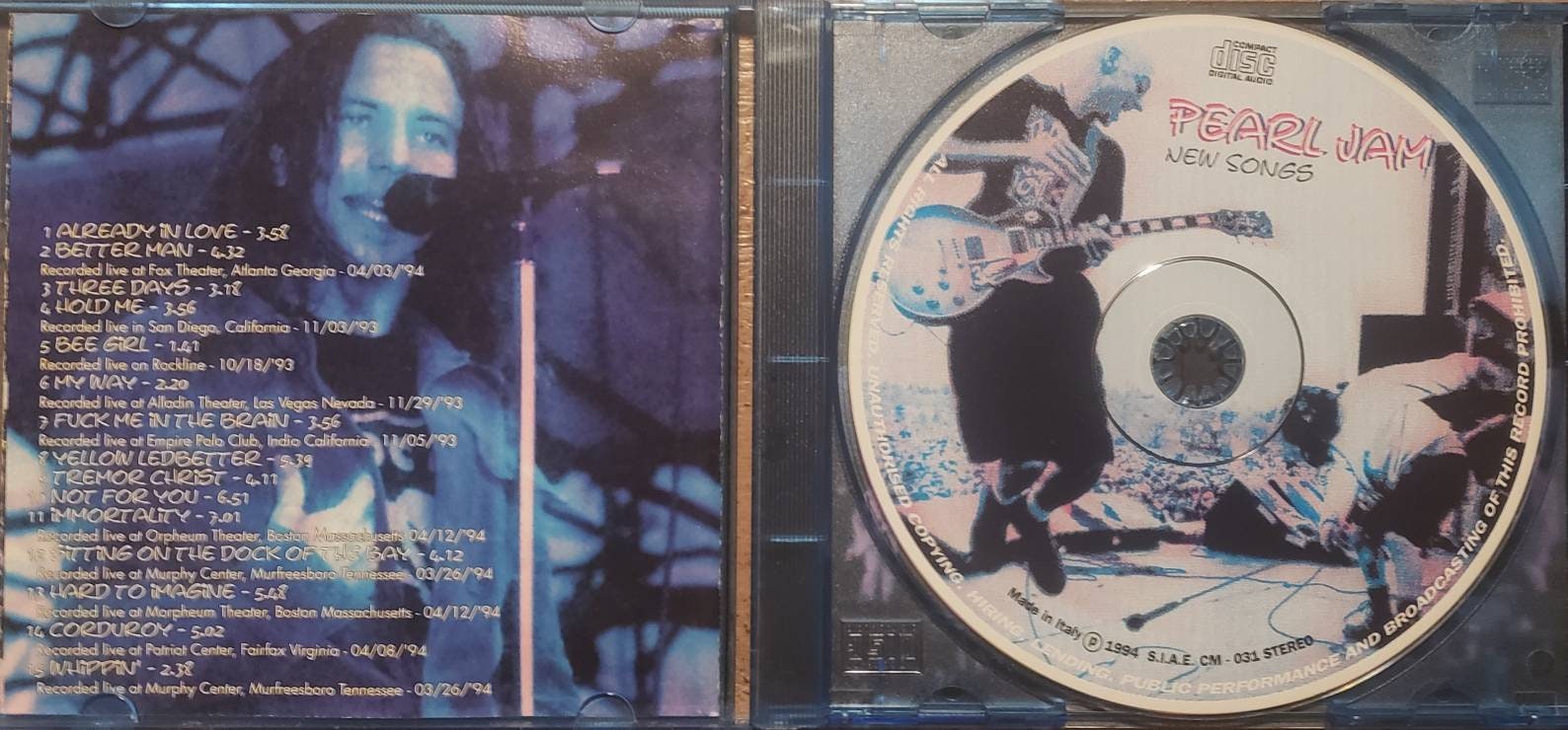 pearl jam bootlegs sitting on the dock of the bay