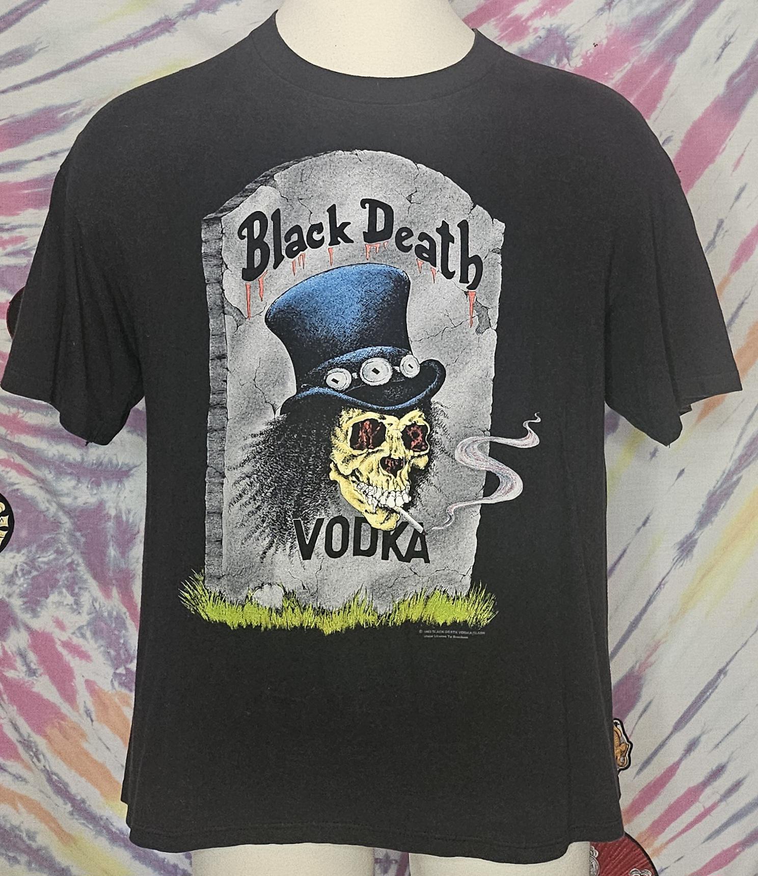 ヴィンテージ ブラックデスウォッカ 1992 XL スラッシュ トップハット 