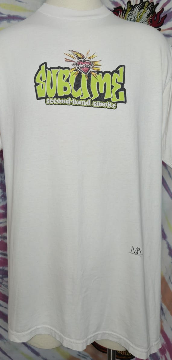 Sublime second-hand smoke バンド Tシャツ XL Vintage SUBLIME Second Hand Smoke XL T Shirt 1990's TULTEX - Etsy