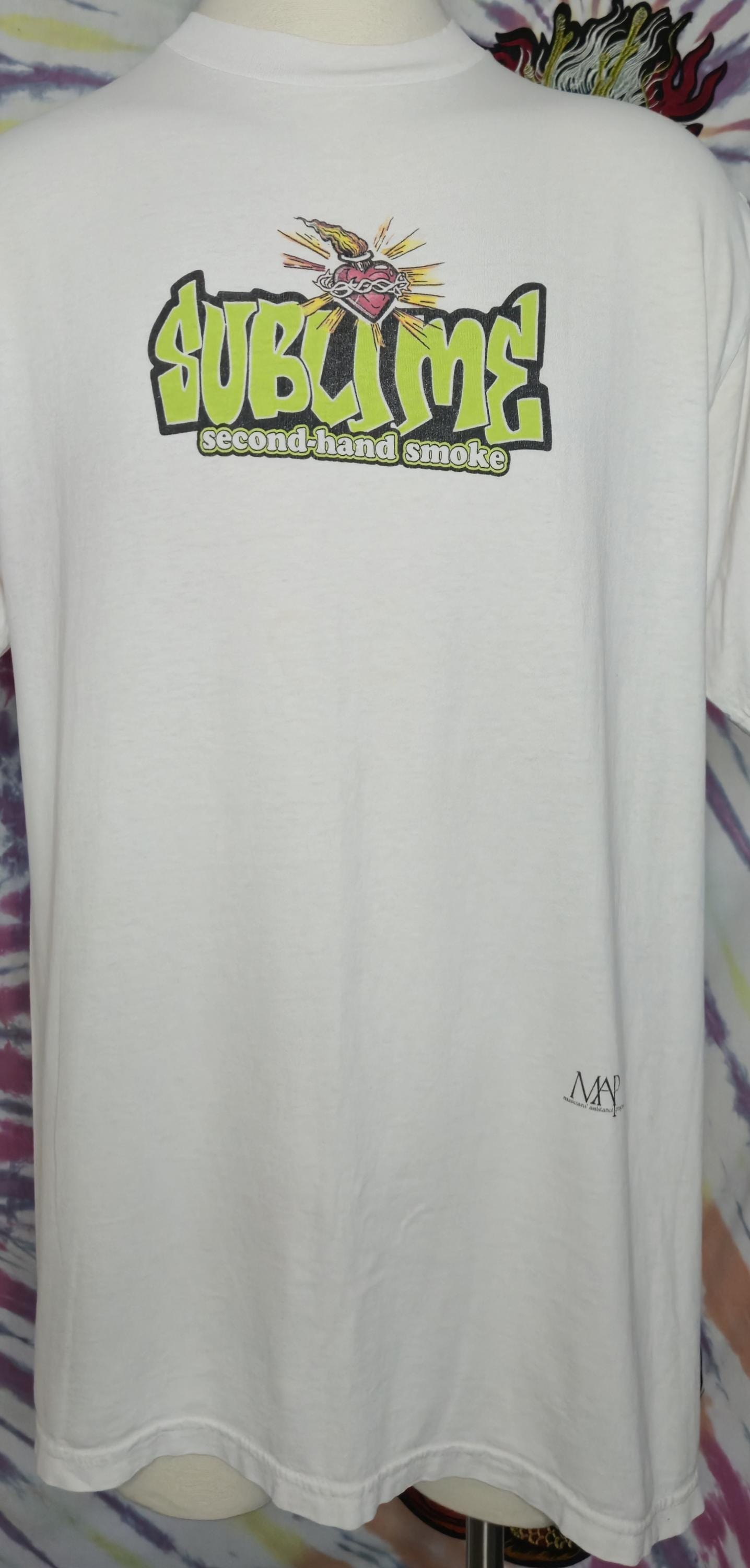 Vintage SUBLIME Second Hand Smoke XL T Shirt 1990's TULTEX - Etsy