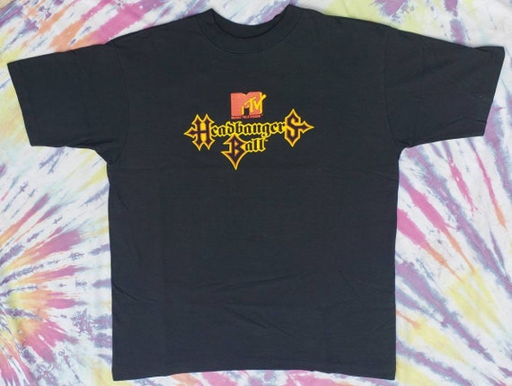Vintage MTV Headbangers Ball 1991 ONEITA Tag XL T
