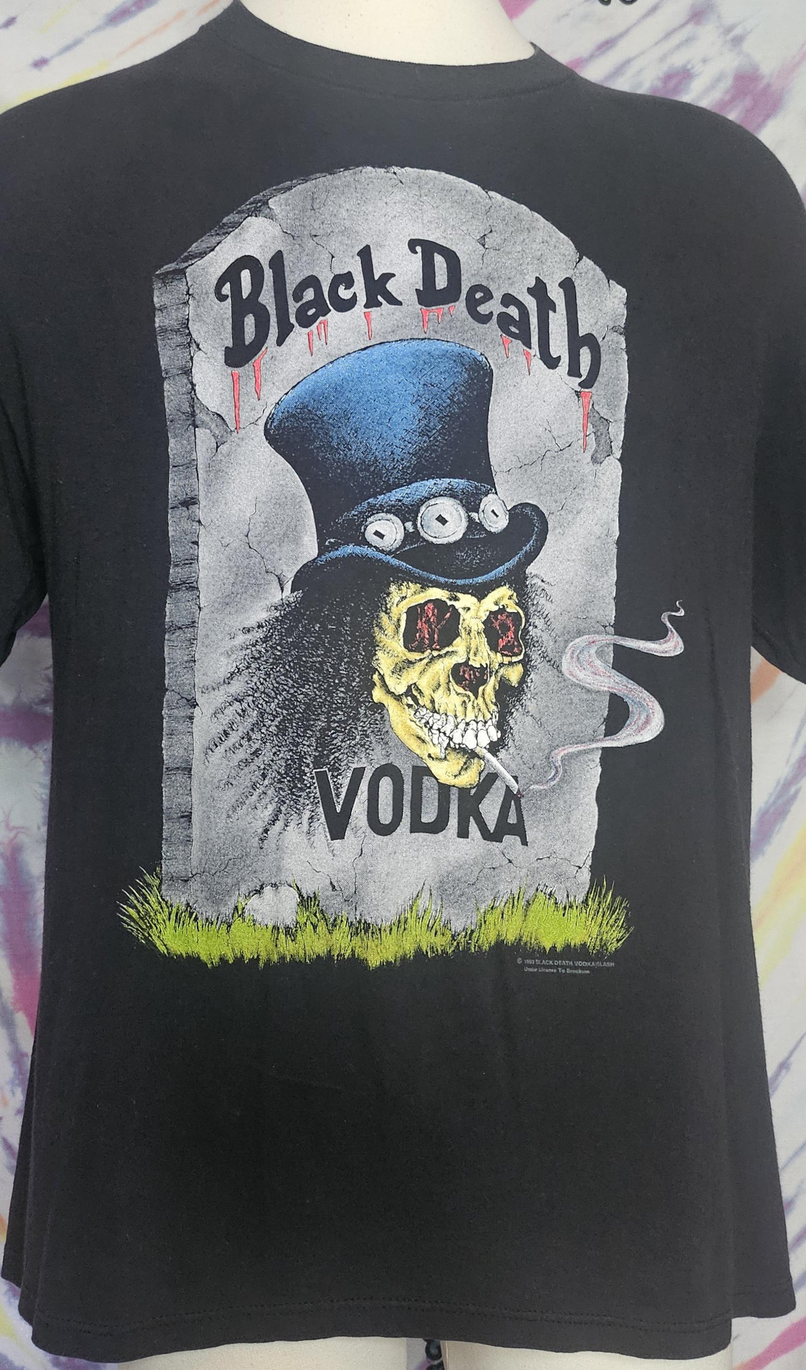 ヴィンテージ ブラックデスウォッカ 1992 XL スラッシュ トップハット 