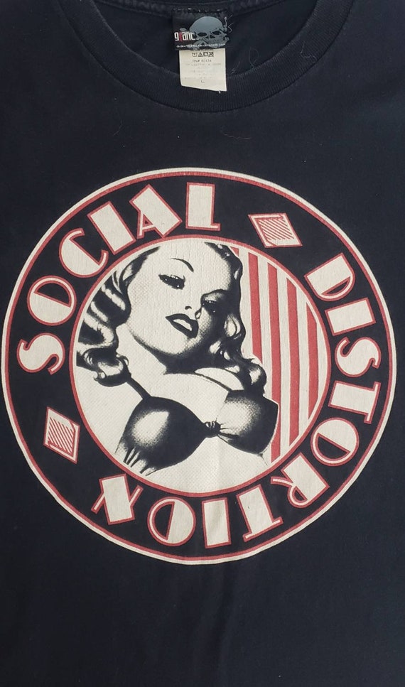 VINTAGE Social Distortion LARGE Concert Tour T Sh… - image 3