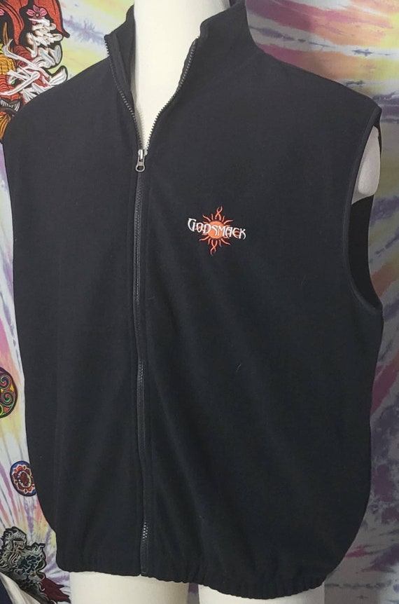 Vintage GODSMACK XL Rare Fleece Vest by GIANT - image 7