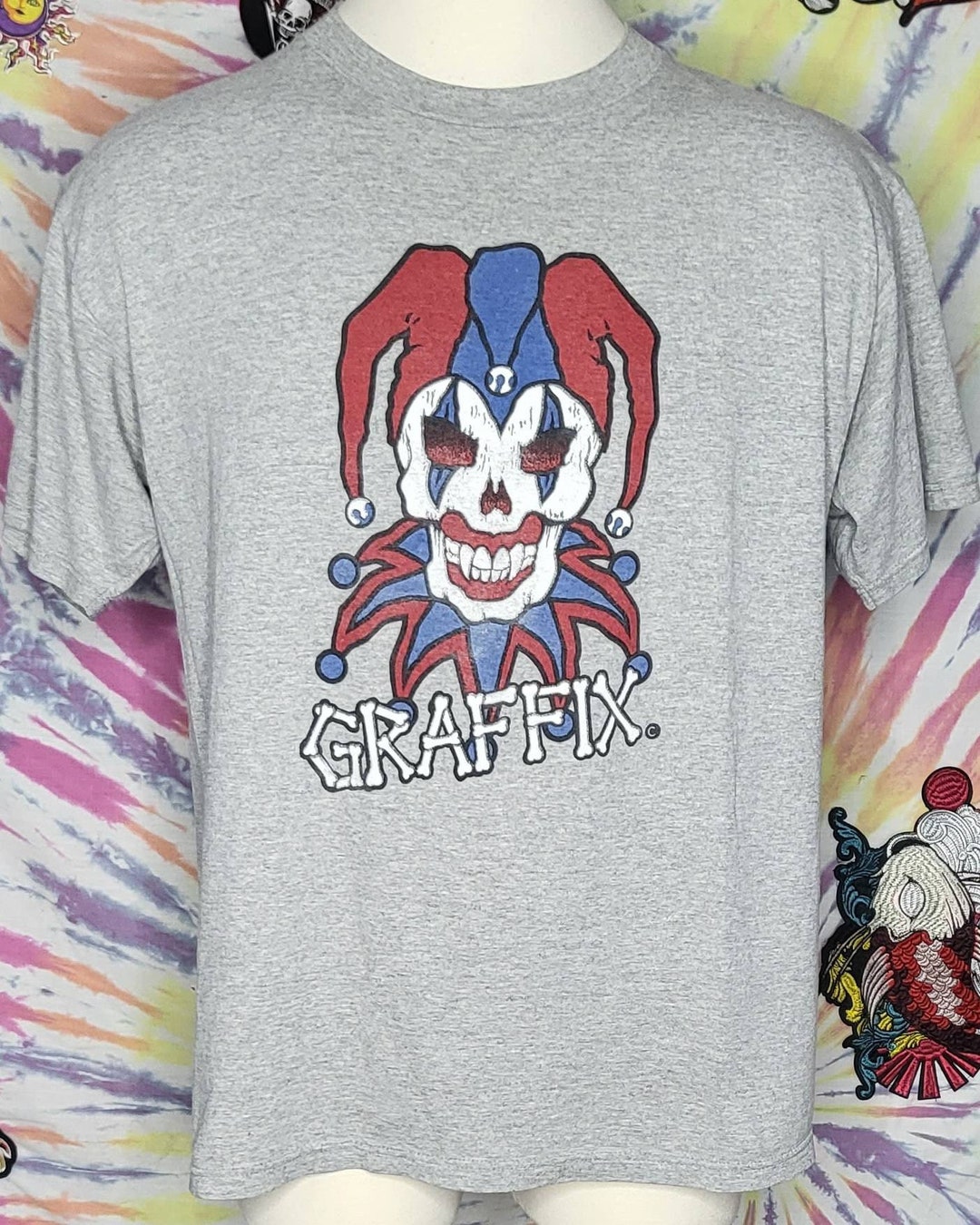 VINTAGE Graffix Clown Jester 1994 XL T Shirt TULTEX - Etsy