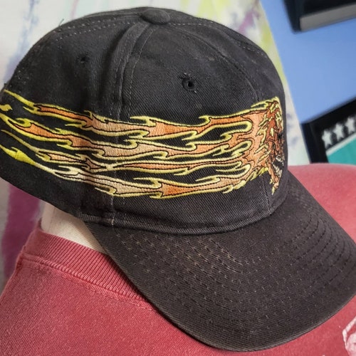 VTG METALLICA Officially Licensed GIANT Fiery shops Flaming Skull Baseball Cap 1994