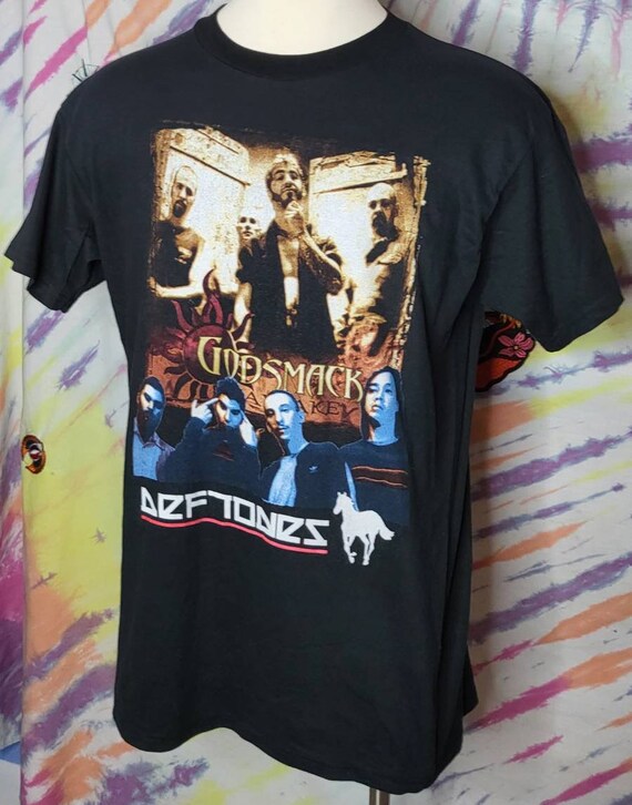 VINTAGE Deftones & Godsmack XL Concert Tour T Shirt 2… - Gem