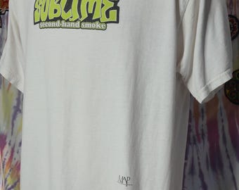 Vintage SUBLIME Second Hand Smoke XL T Shirt 1990's TULTEX - Etsy