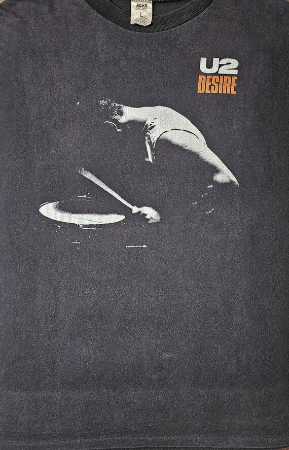 VINTAGE U2 Desire Rattle and Hum 1988 LARGE Larry Mullen Jr T