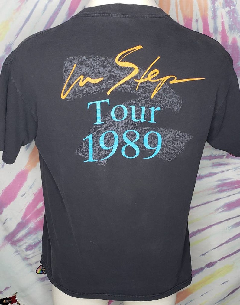 Vintage BROCKUM Stevie Ray Vaughan In Step XL Concert Tour T Shirt 1989