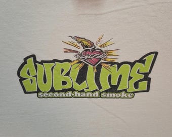 Vintage SUBLIME Second Hand Smoke XL T Shirt 1990's TULTEX - Etsy