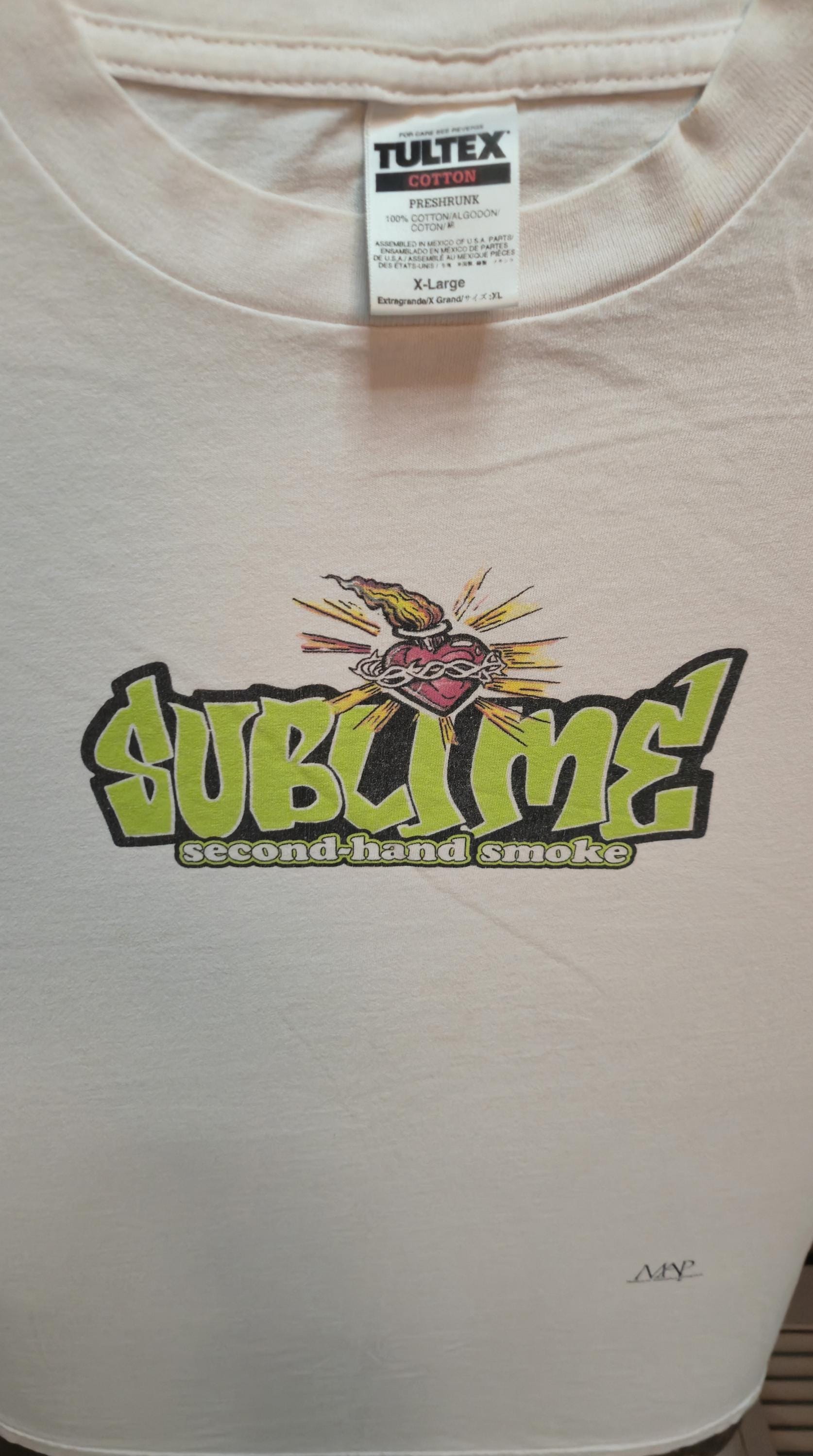Vintage SUBLIME Second Hand Smoke XL T Shirt 1990's TULTEX - Etsy