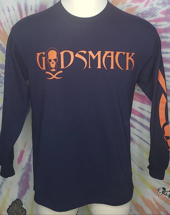 VINTAGE Large GODSMACK Long Sleeve T Shirt DELTA … - image 1