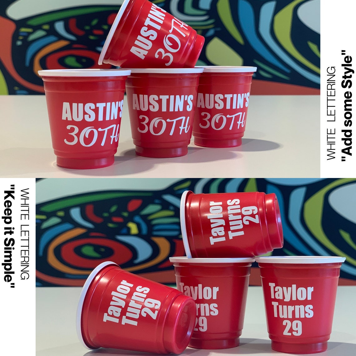 personalized plastic shot glasses