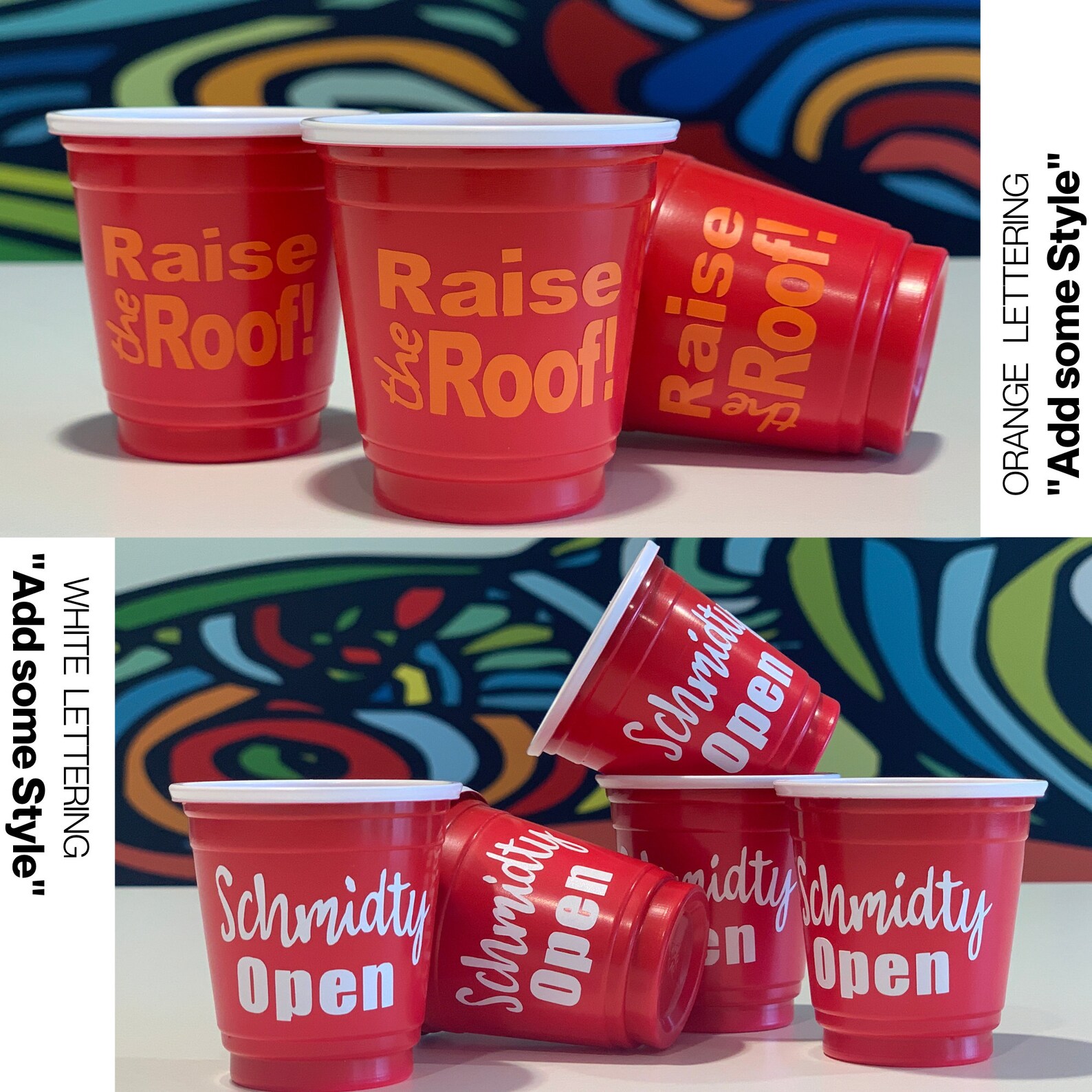 Personalized shot glasses Custom plastic shot glasses Custom Etsy