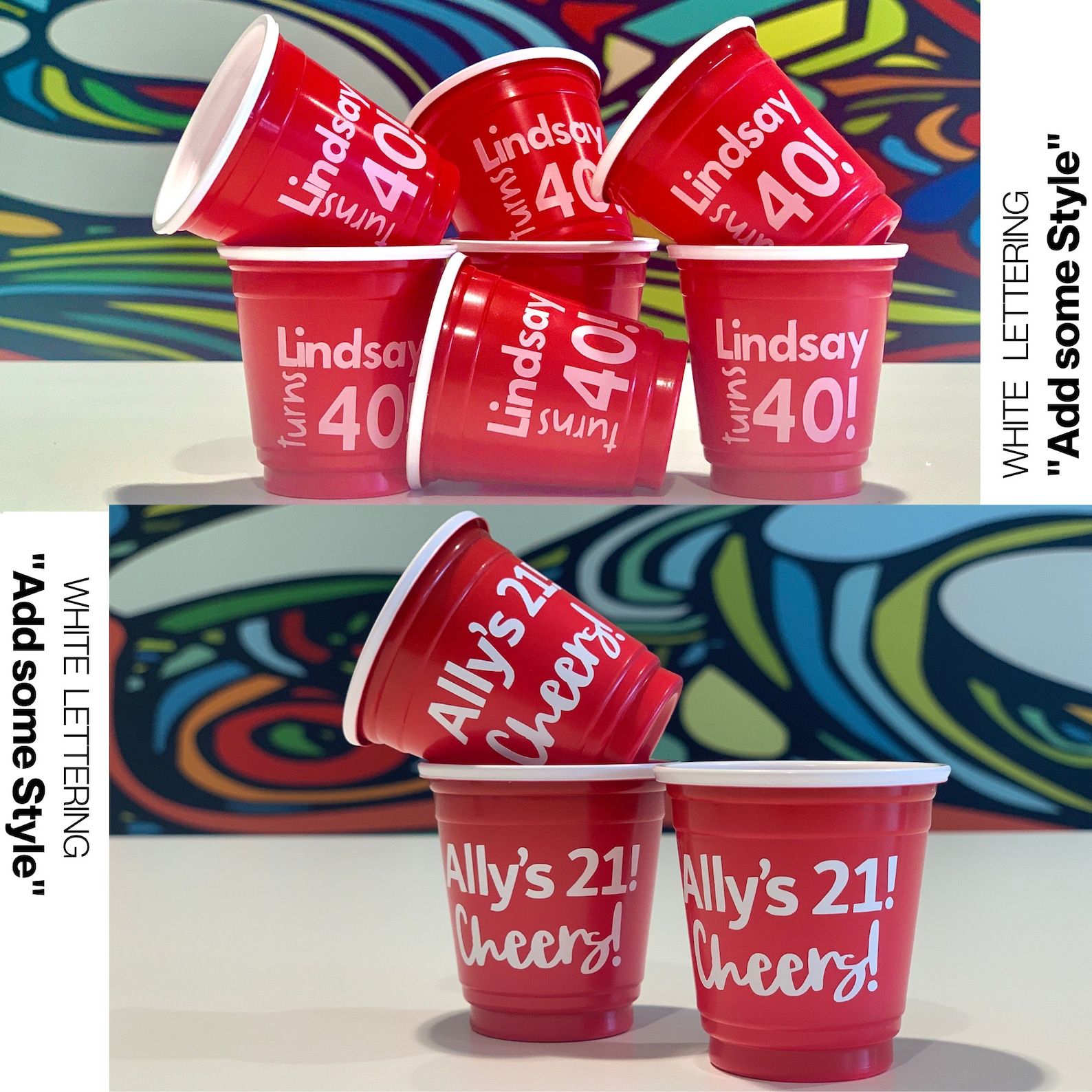Personalized shot glasses Custom plastic shot glasses Custom Etsy