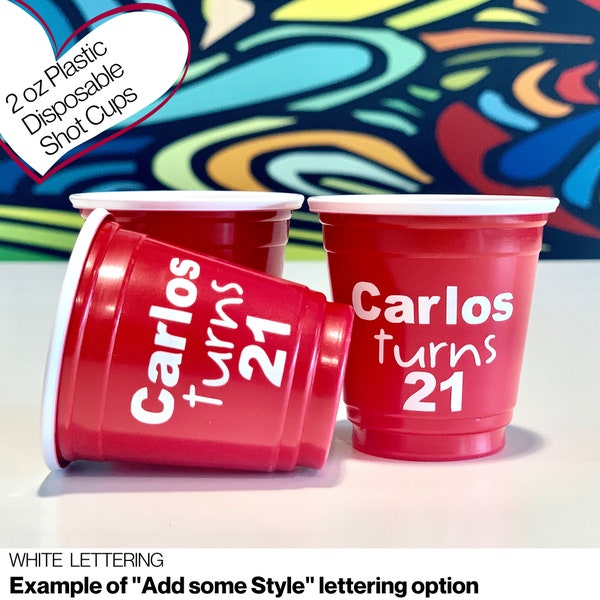 Custom Plastic Shot Glasses Etsy