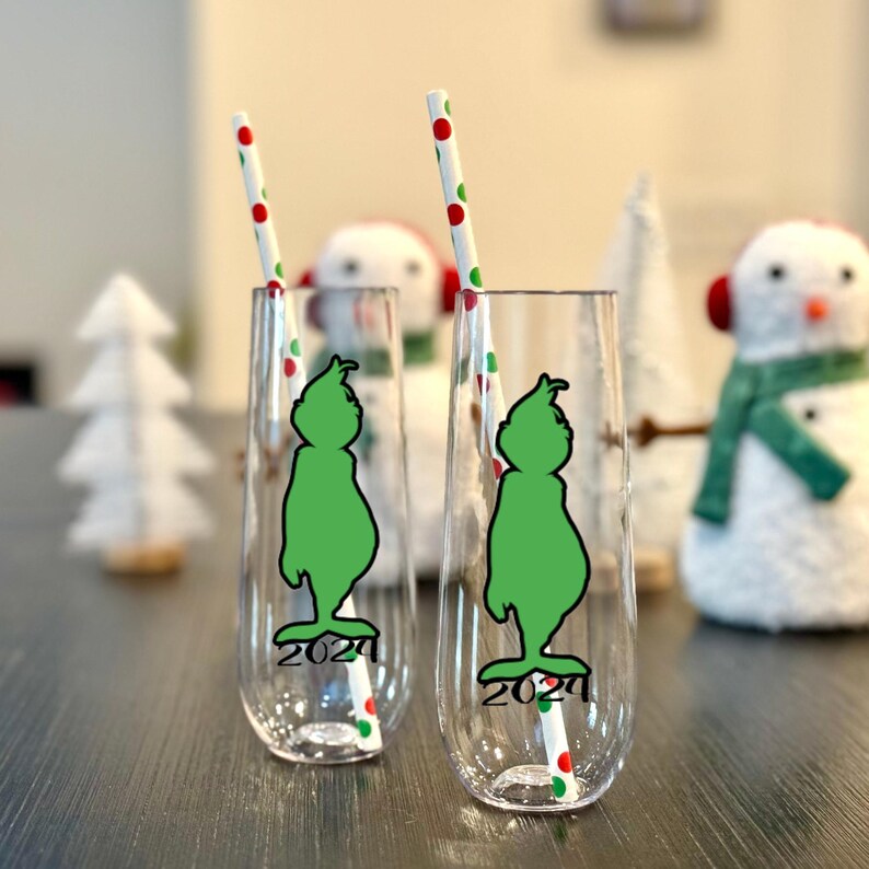 Friendsmas Wine Glass Plastic, Happy Friendsmas Champagne Flutes
