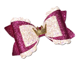Princess Hair Bow and Bracelet 2pc Set Princess Aurora Hair Bow Gift Set for Girls