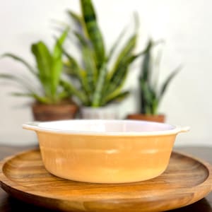 Teglia da forno vintage Fire-King Lustreware 2QT Peach Glow