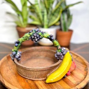 Vintage Faux Fruit Basket – 9” x 7”