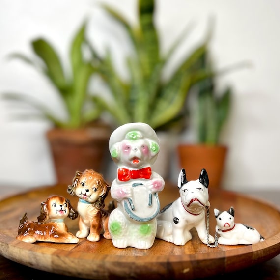 101匹ワンちゃん　陶器フィギュア 5体セット 犬のフィギュア5体セット 101匹ワンちゃん 陶器フィギュア 5体セット
