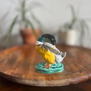 Tiny Vintage Mallard Duck Figurine – 3.5” x 3”