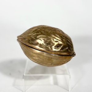 Large Solid Brass Walnut Nutcracker - Heavy Mid Century Decorative Kitchen Tool