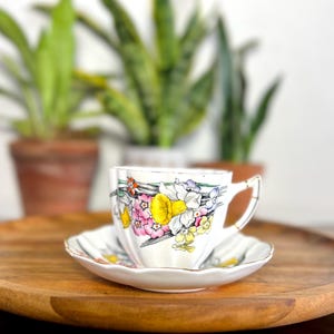 Vintage Bone China Tea Cup and Saucer
