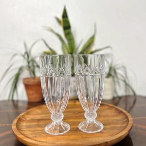 Vintage Godinger Olympia Crystal Goblets Set of 2