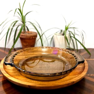 Anchor Hocking Vintage Amber Glass Pie Plate – 9” 1 Quart