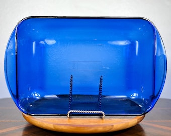 Vintage 7 Piece Pyrex Anchor Hocking Cobalt Blue Glass Baking Set