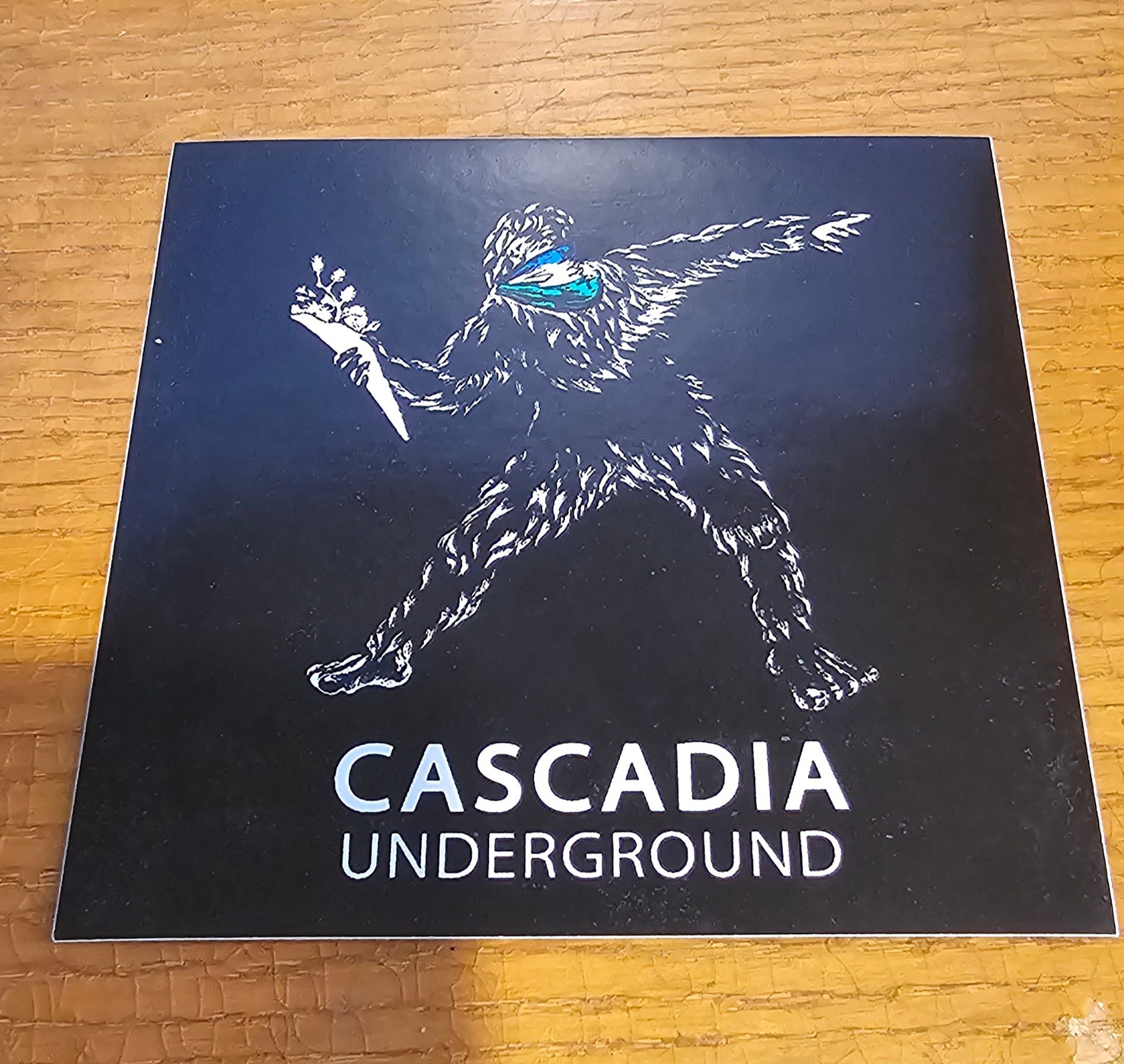 Banksy sasquatch sticker