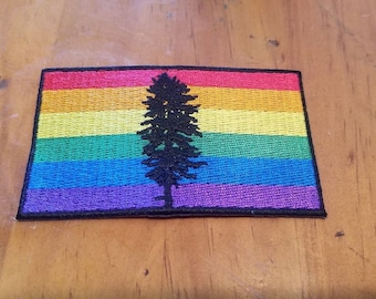 Cascadia Rainbow Pride Iron On Patch