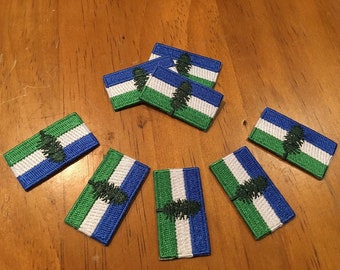 MICRO Doug Flag Iron On Patches