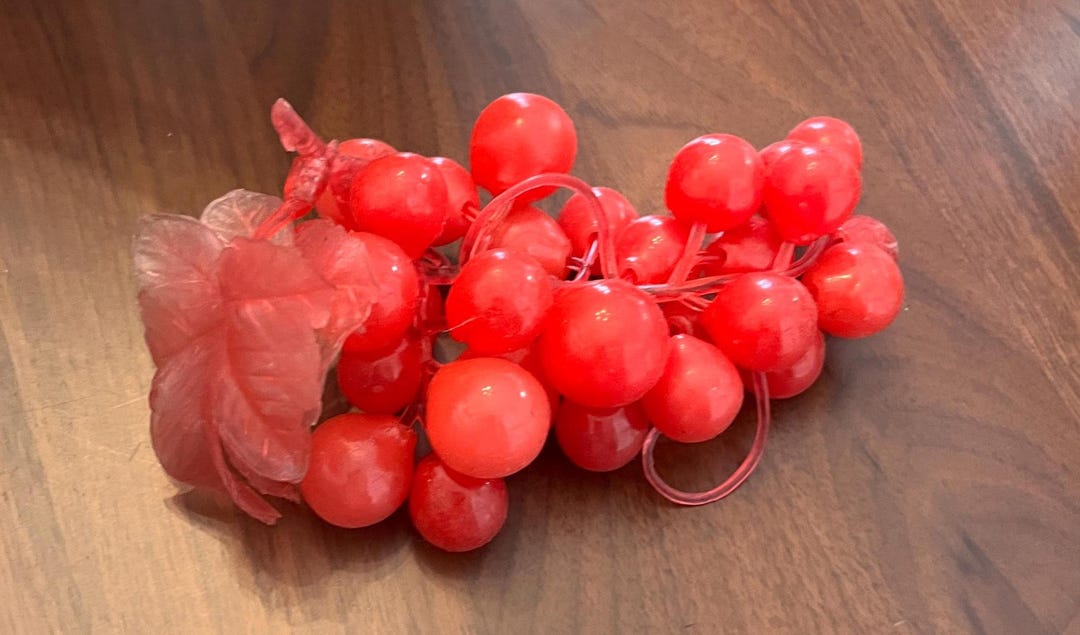 Vintage Rubber Red Grapes: 1960s Kitchen Decor Photo Prop - Etsy