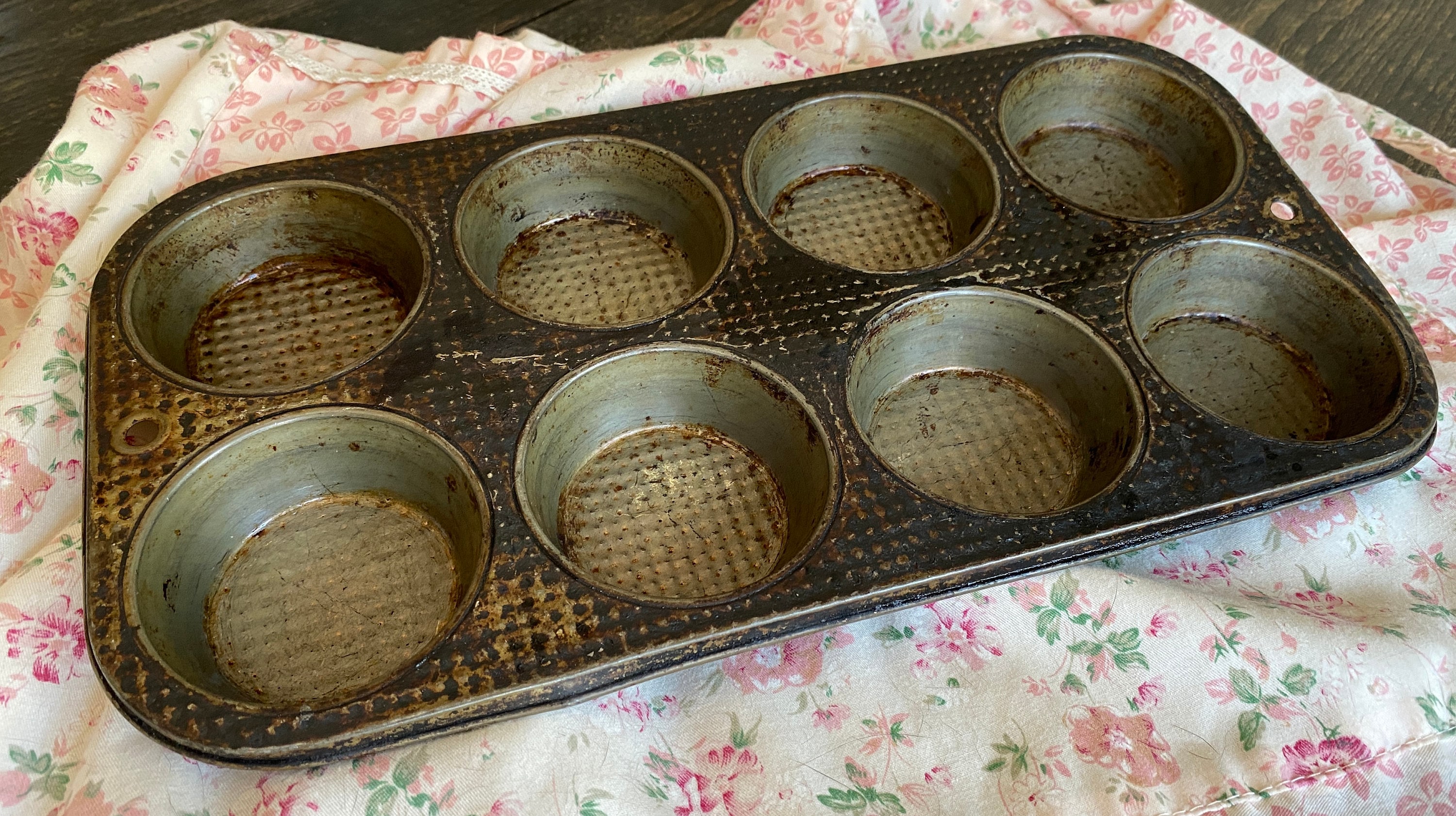 Cupcake Muffin Tin Metal Vintage Etsy UK